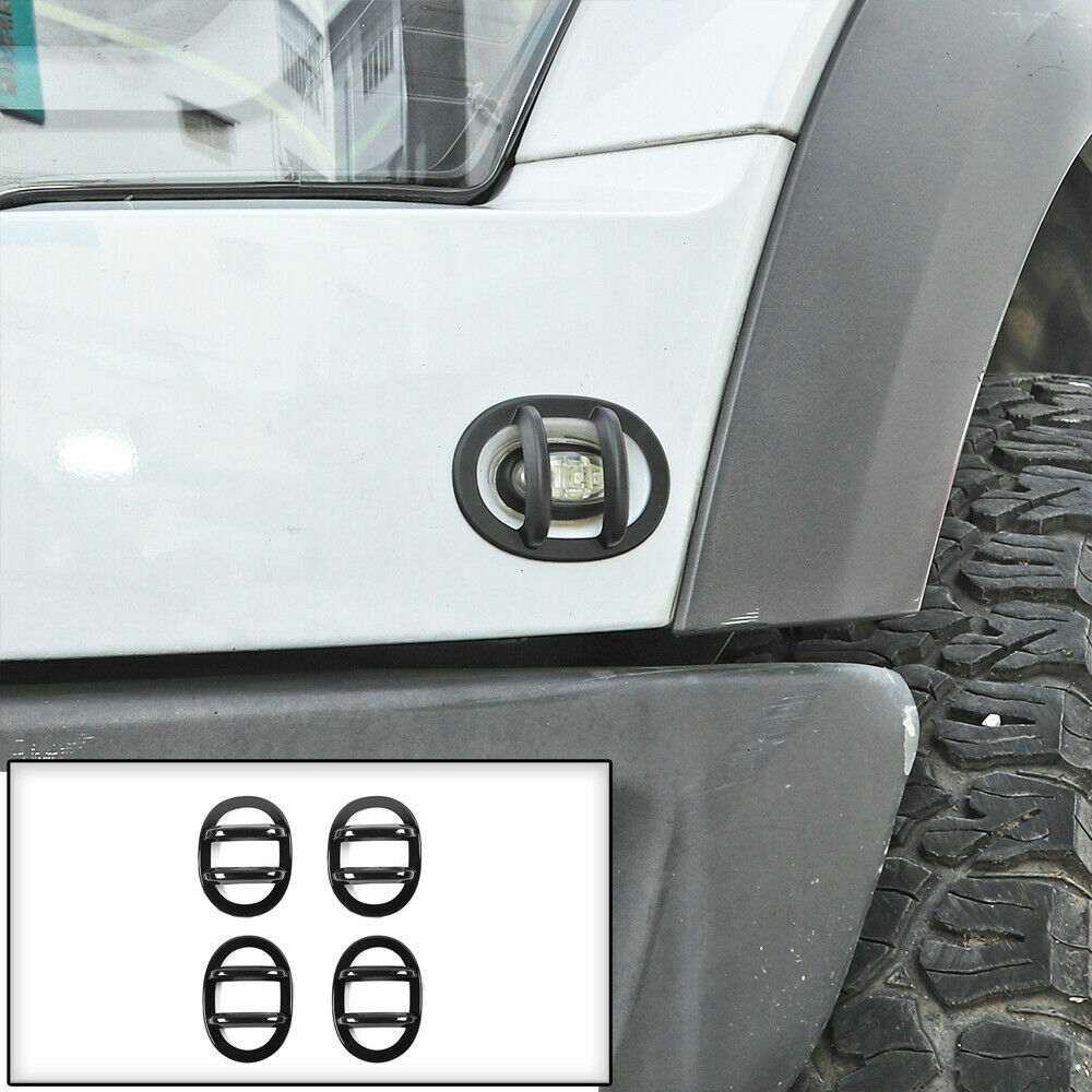 Black Front/Taillight Light Lamp Guard Cover Trim Proterctor For Ford F150 09-14