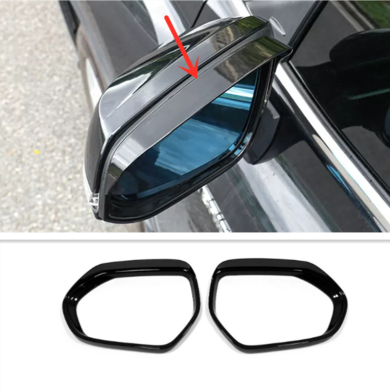 For Toyota Camry 2018-2024 Bright black Mirror Rain Eyebrow Cover