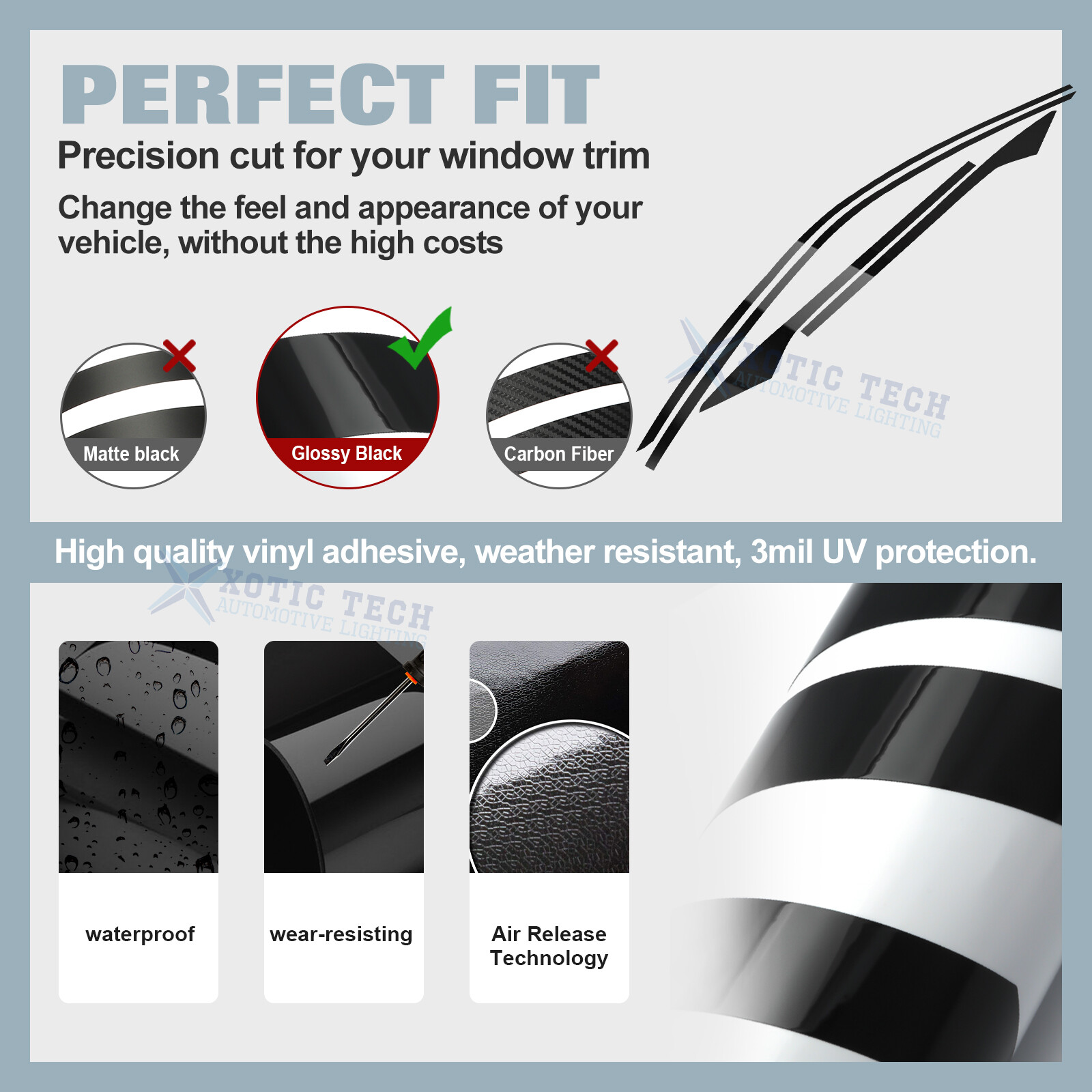 Glossy Black Chrome Delete Side Door Window Trim For Honda Civic Coupe 10th Gen