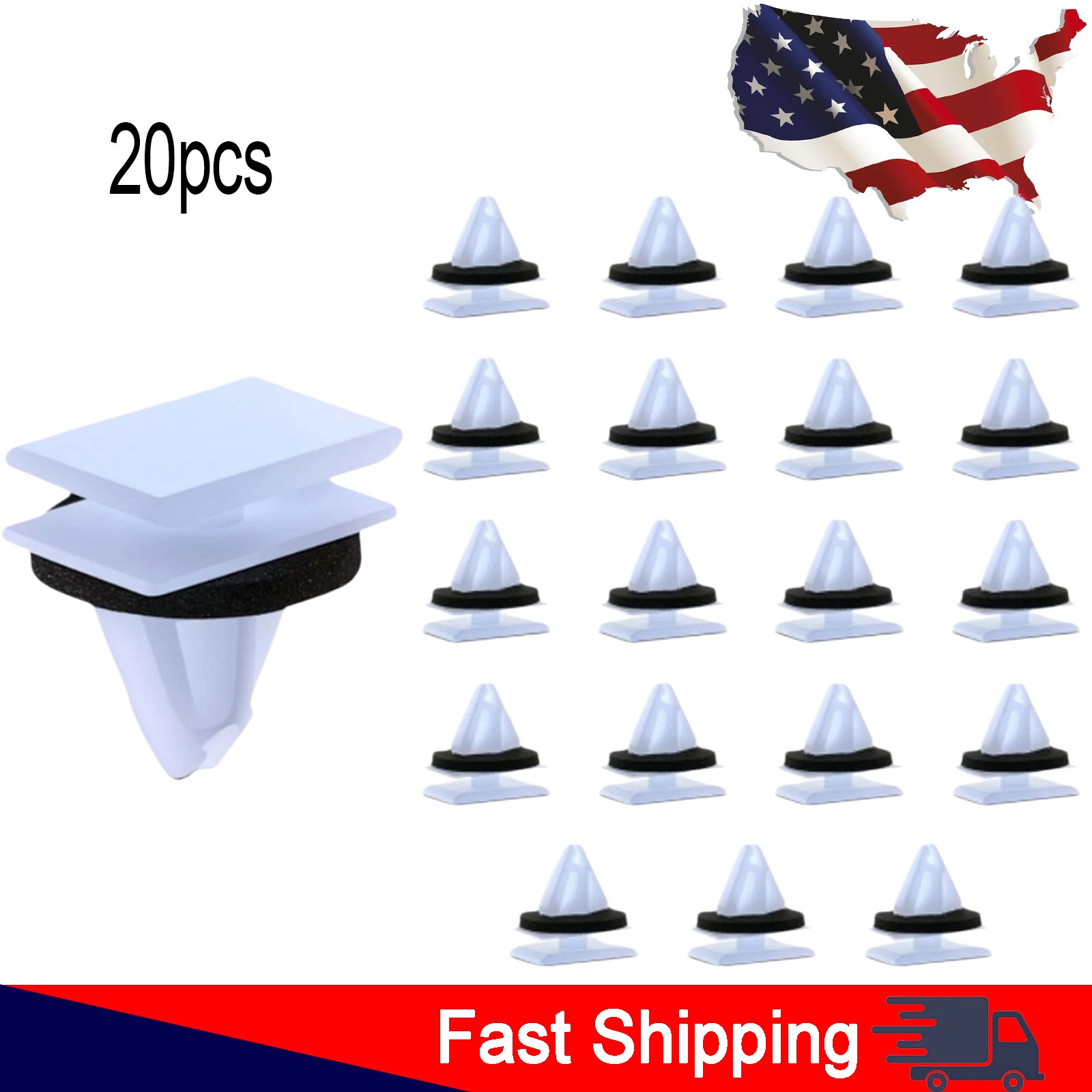 20Pcs Rocker Panel & Door Moulding Clip Retainer For Ford F-150 Lincoln MKX 9mm