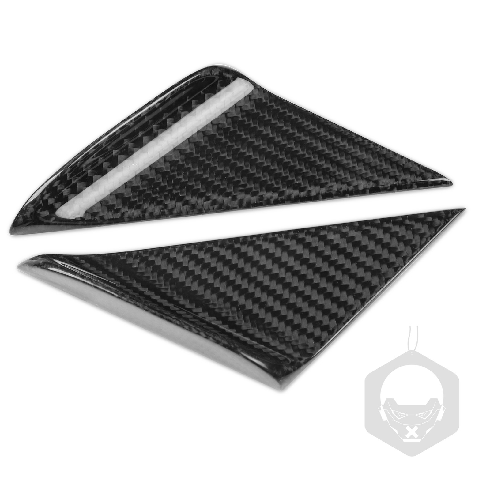 For Porsche 911 718 Car A-pillar Rearview Mirror Triangle Trim Real Carbon Fiber