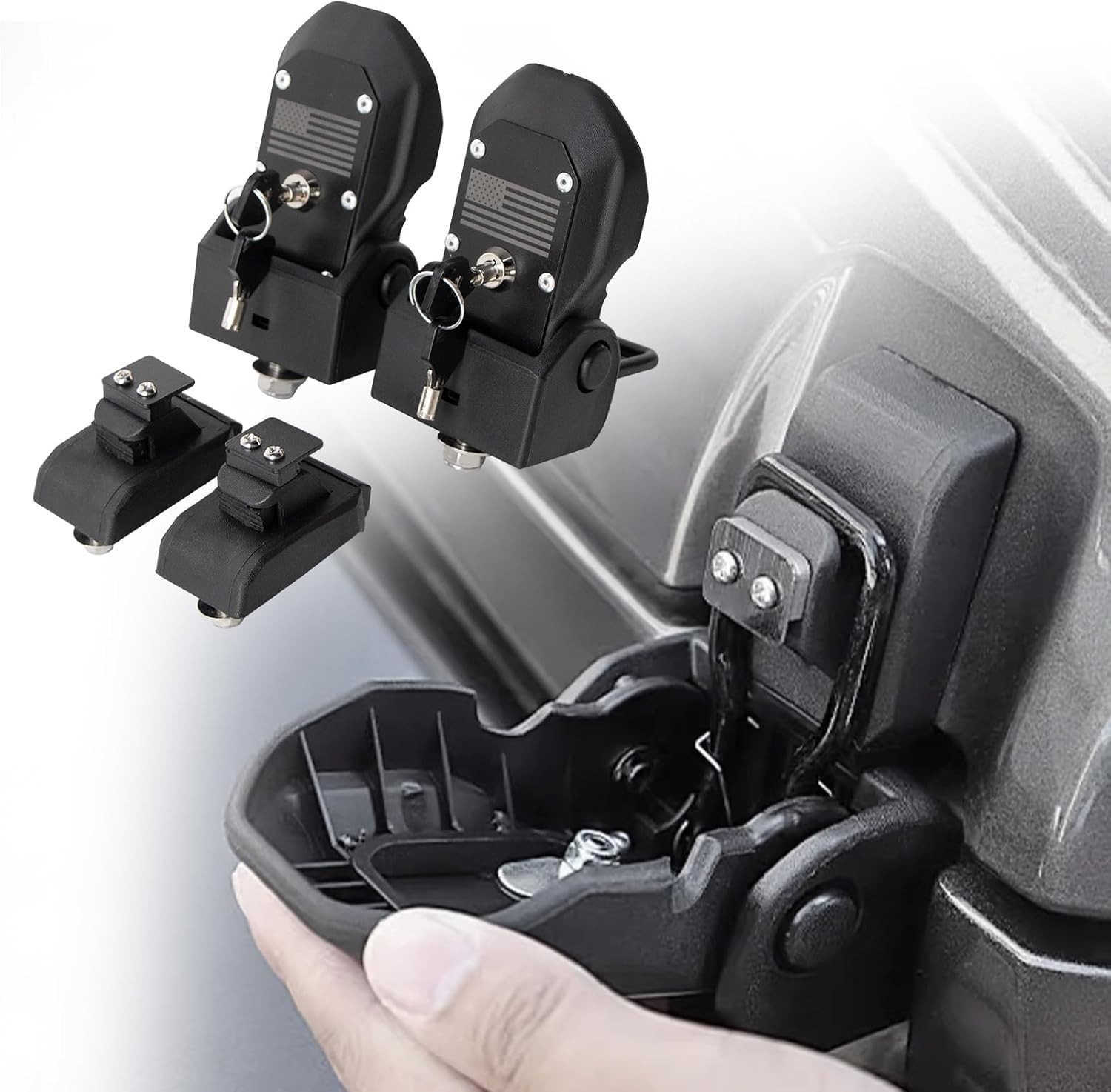 2X For Jeep Wrangler JL 2018-Present OEM Hood Latches Catch Locking with Key NEW