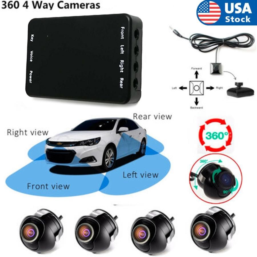 Car DVR Parking Panoramic View Rearview Camera System 360 Degree View W/4 Camera
