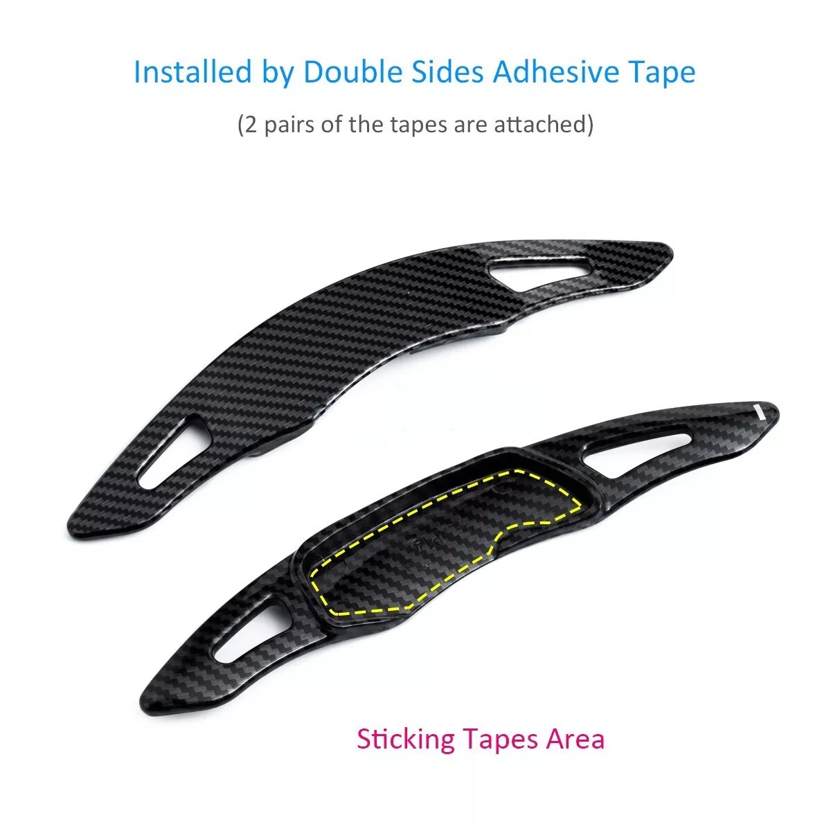 For Subaru Steering Wheel Paddle Shifter Extension Trim Accessories Carbon Fiber