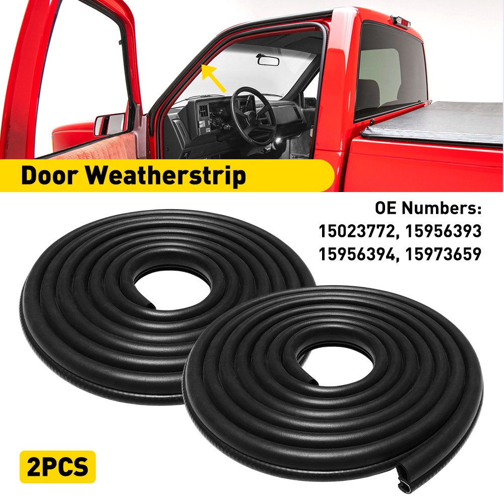 2Pcs/Set Rubber Door Weatherstrip Seal For Chevy GMC Suburban C/K 1500 2500 3500