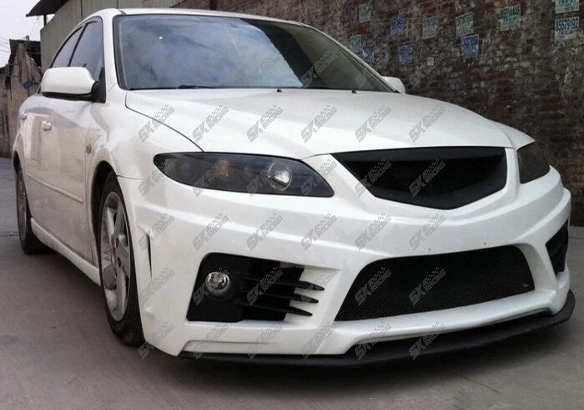 Fits Mazda 6 ABS Carbon Fiber Look/Glossy Honeycomb Mesh Front Hood Grill Grille