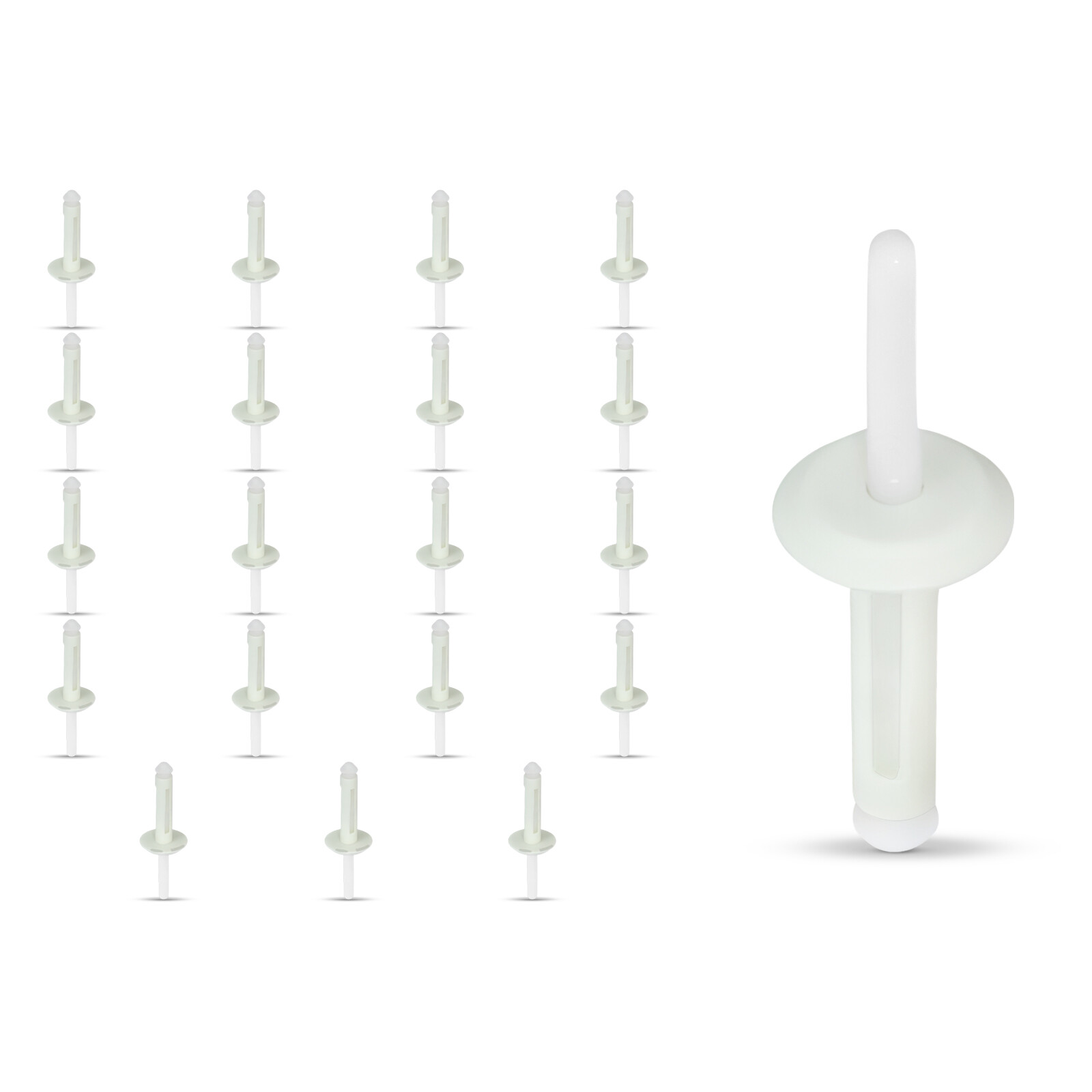 A-Premium 20Pcs 1/4” Hole 5/32″-13/32″ Grip Blind Rivet Clip Retainer for GM
