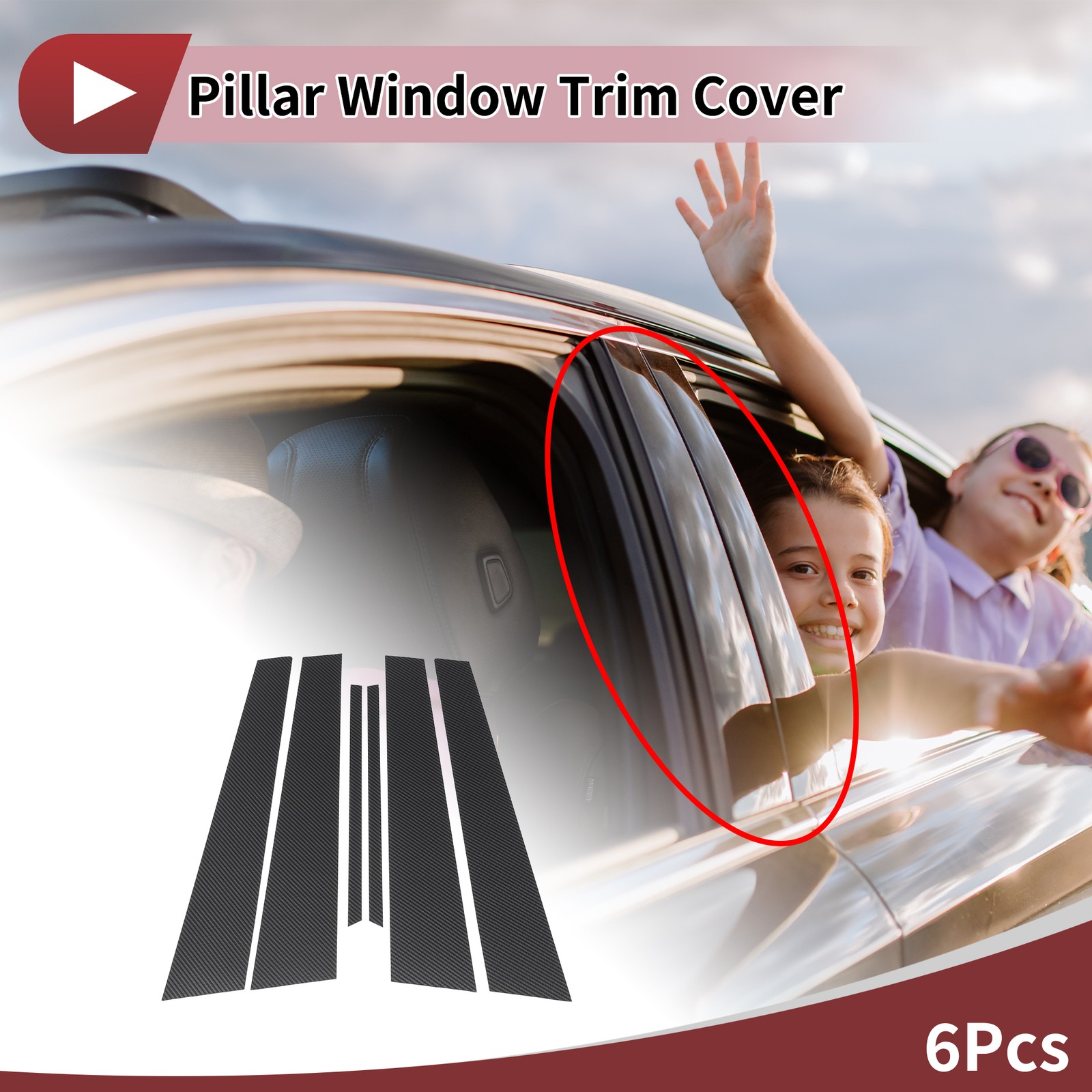 Front Rear Left Right Door Pillar Window Trim for Lexus IS 1999-2006