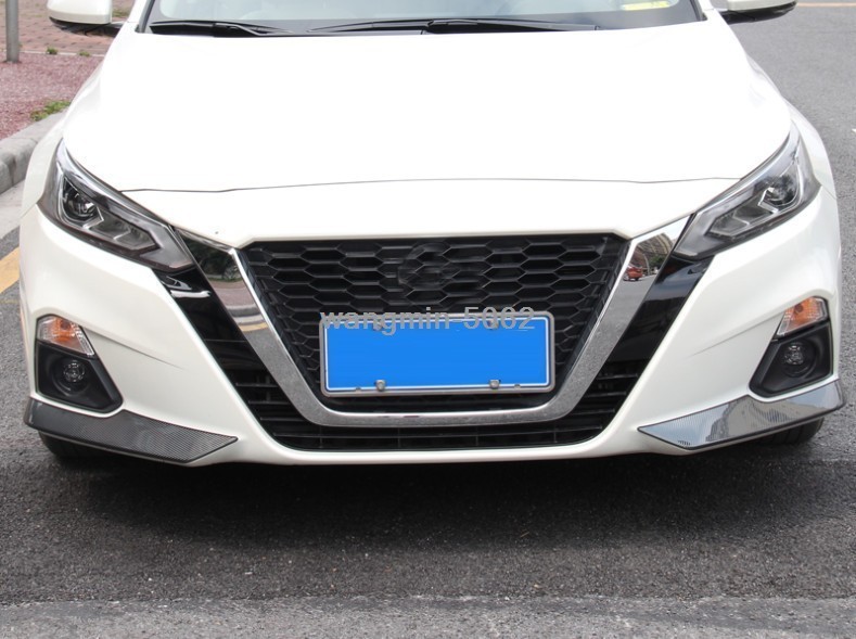 FOR Nissan Altima 2019 carbon fiber Front Bumper Bottom Protector Cover Trim