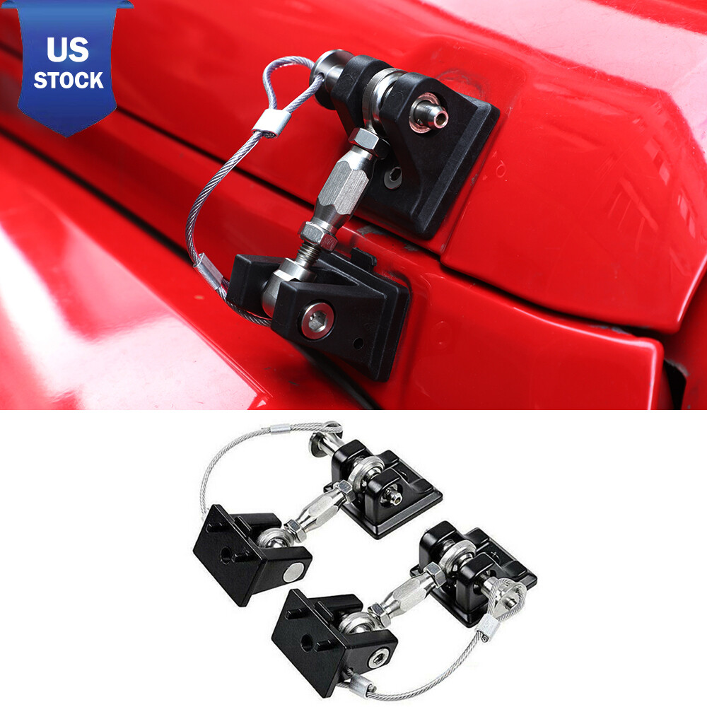 Hood Catch Latch Kit Hood Locking Accessories For JEEP Wrangler JK Unlimited 07+