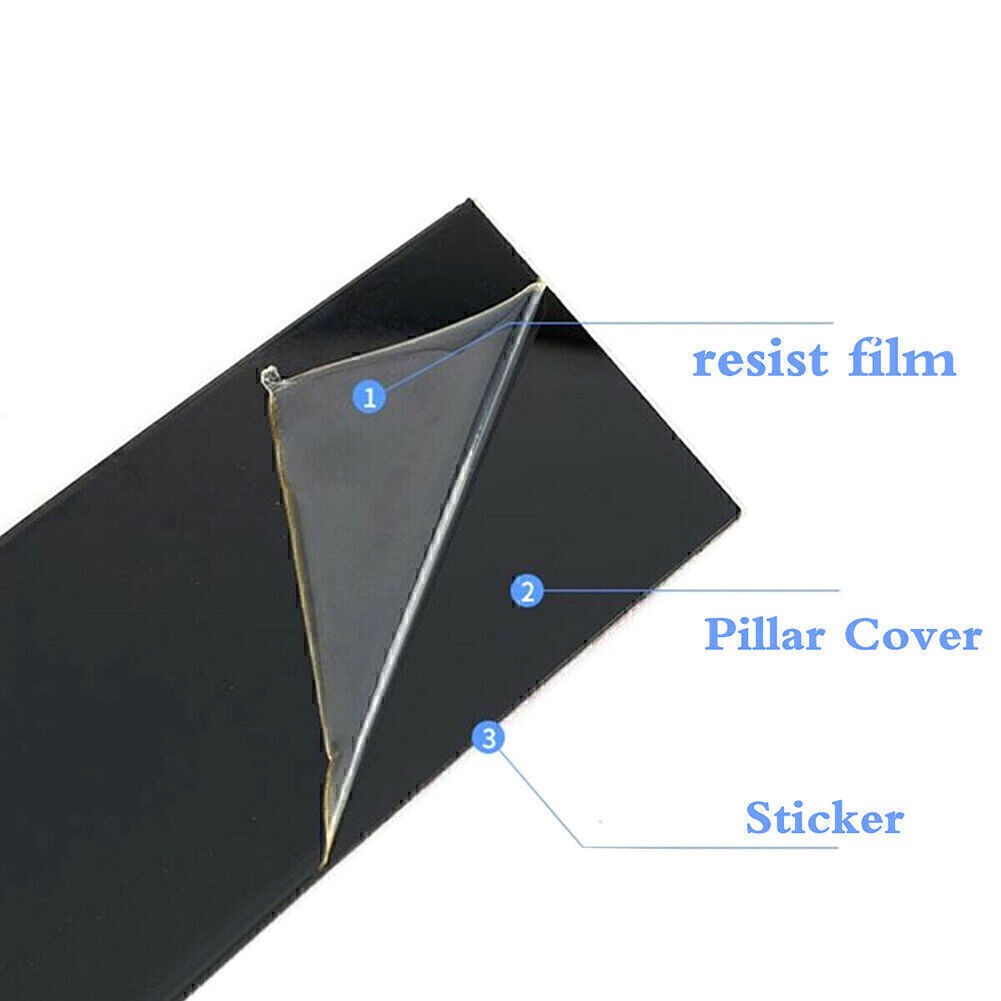 Pillar Posts Door Trim Glossy Black Cover FOR VW Jetta Sedan 2006-2010 (6pcs)