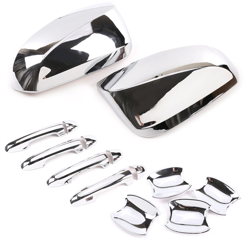 14PCS Chrome Side Mirror + Door Handle Covers Trims For Toyot-a Tacoma 2016-2022