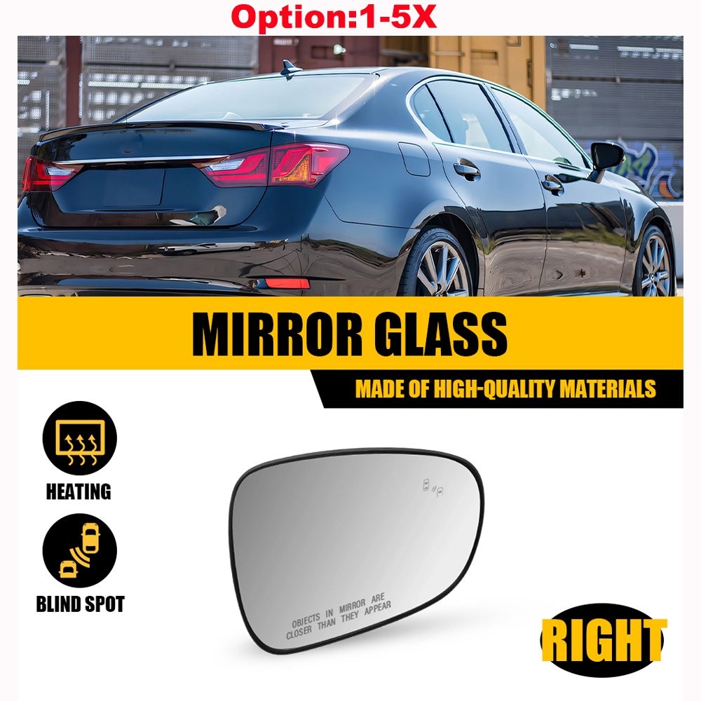 Passenger Exteriors Mirror Glass Heated W/ Blind Spot For Lexus CT200h 2011-2017