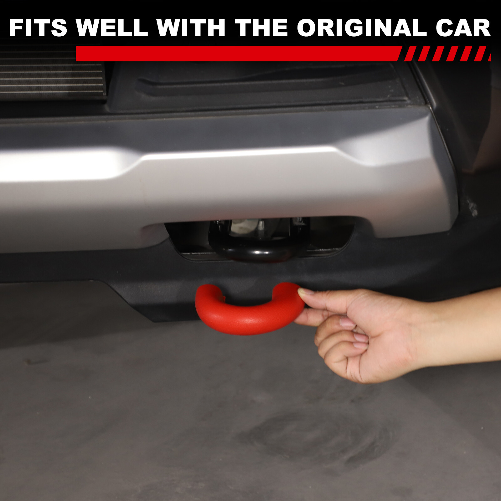 2PCS Rubber Red U-Ring Tow Hook Cover For Ford Ranger 2023+ US