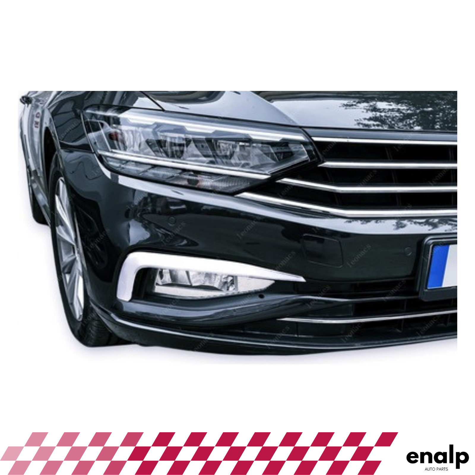 Chrome Fog Light Frame 2 Pcs for VW Passat B8.5 2019-After Stainless Steel