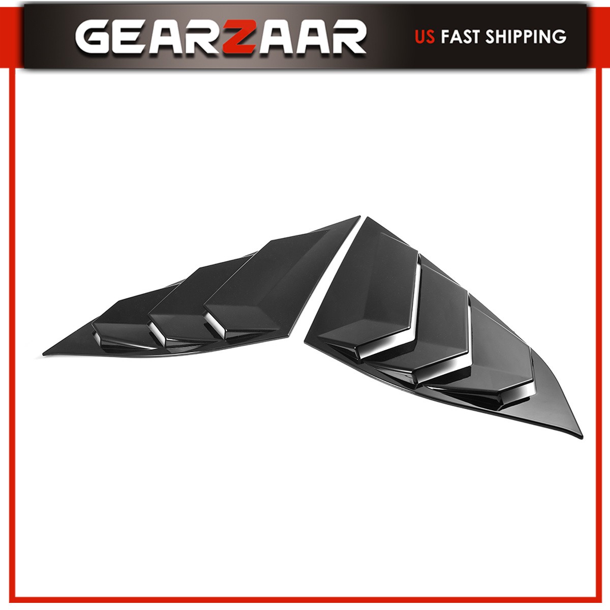 Rear Window Quarter Fits For 2018-2022 Honda Accord JDM Gloss Black Glossy Black