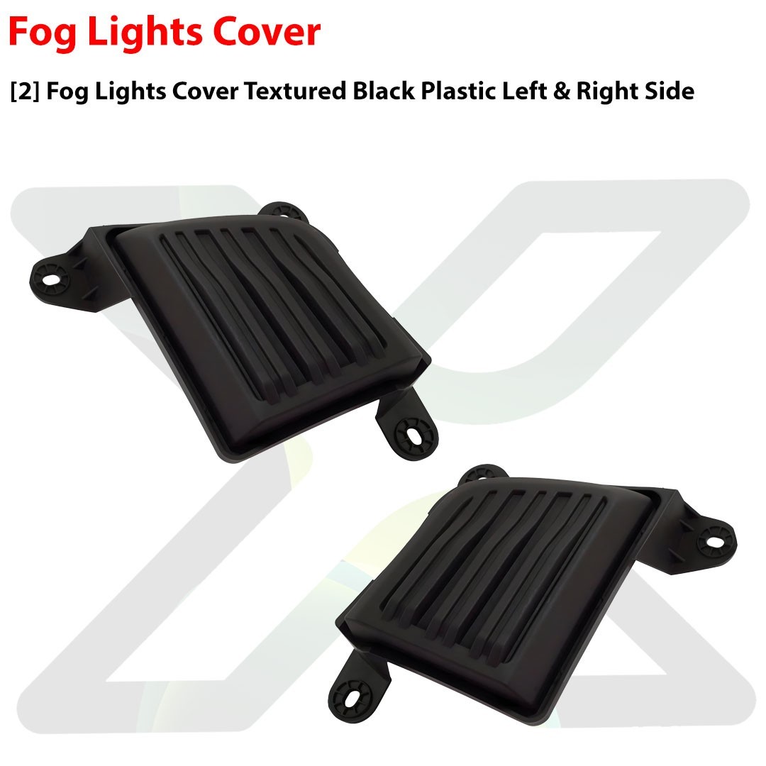 Front Fog Lights Cover Textured Left & Right Side For 19-22 Chevy Silverado 1500