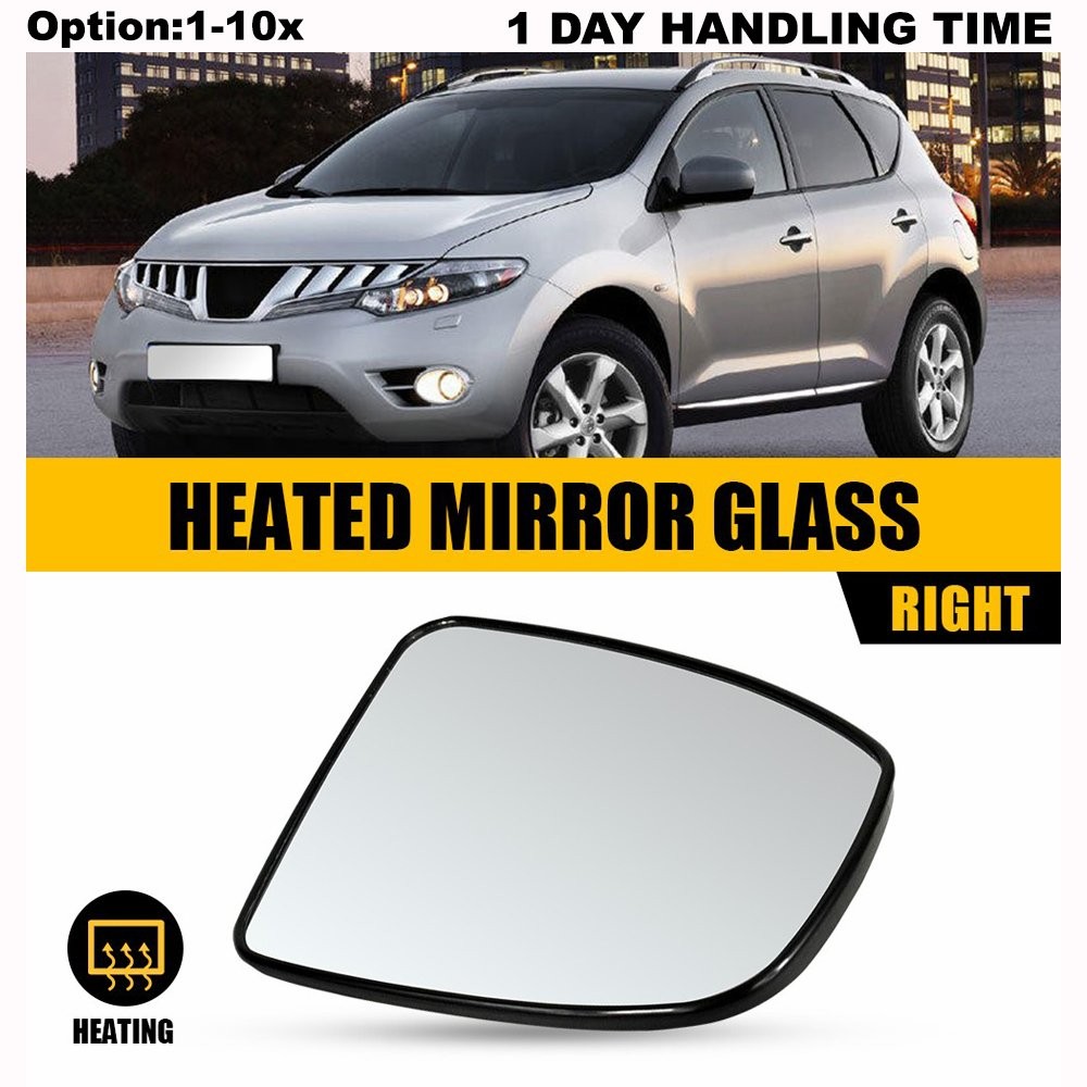 Mirror Glass For Nissan Murano 2009-2014 w/ Backing Plate Right Side GA‑NI2119