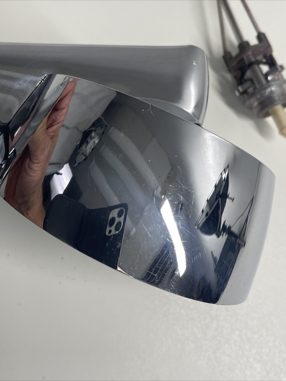 Nice Original 1957 58 Plymouth Deluxe LH Remote Mirror o2