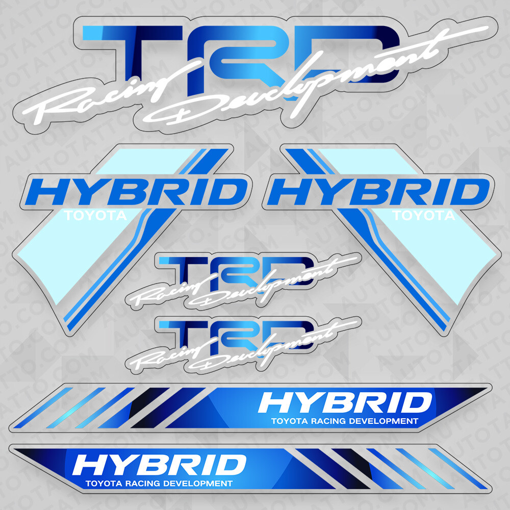 TRD Racing Development Hybrid Sport Car Logo Sticker Vinyl Decal Stripes Decor