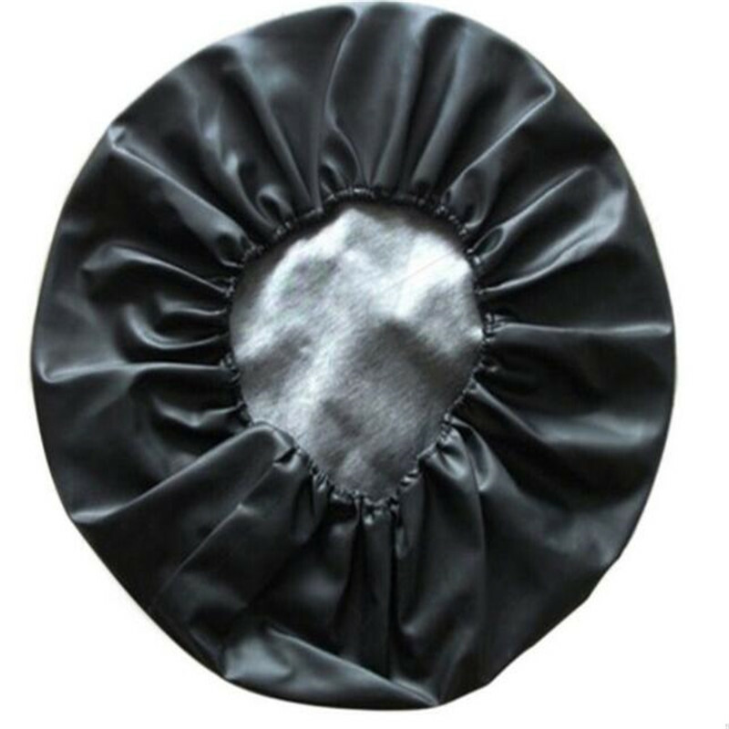 Car Tire Cover 17in Spare Tyre Protector Case Leather Black Wheel Accessories