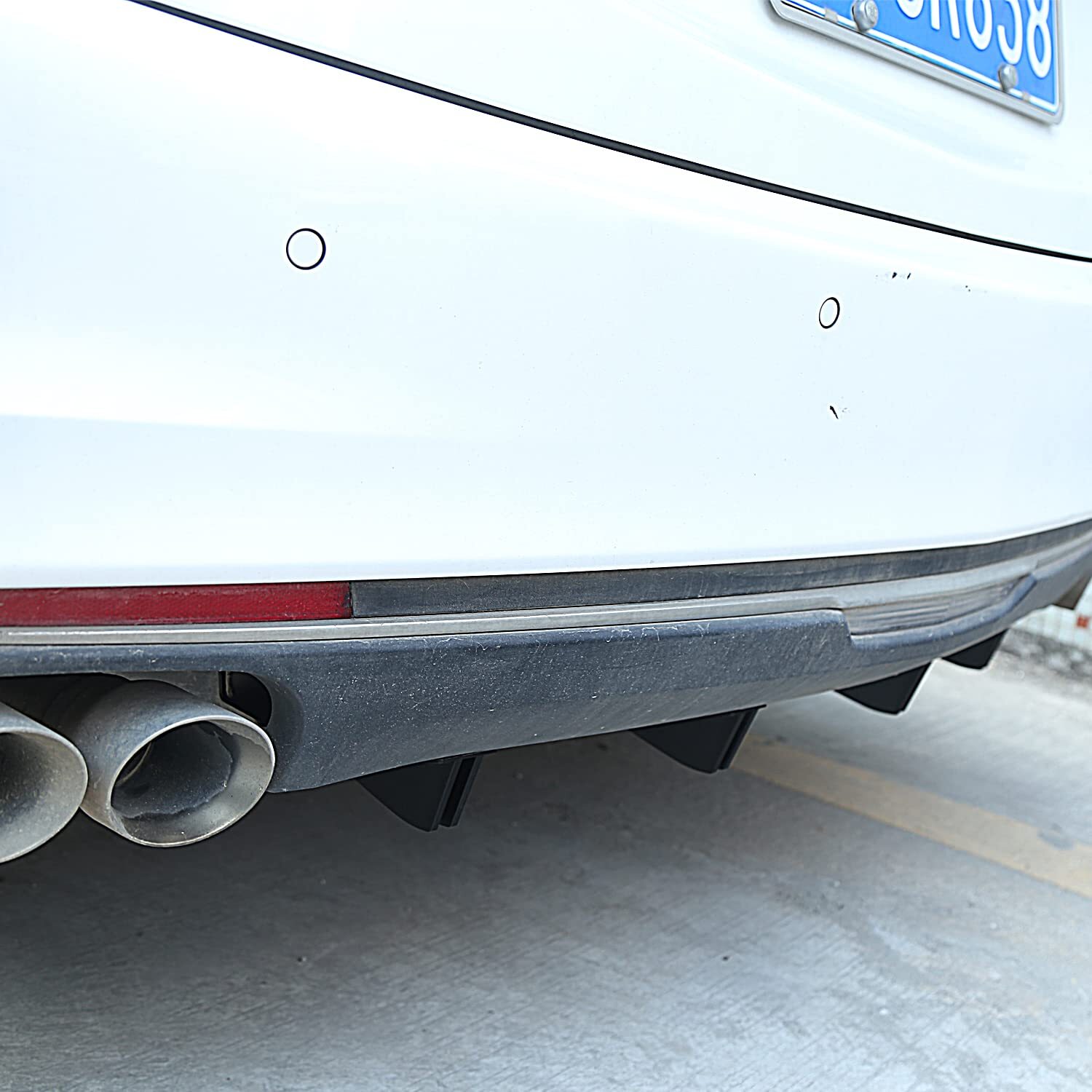 For Chevy Malibu RS Rear Lip Bumper Diffuser Shark 5-Fin Spoiler Wing Splitter