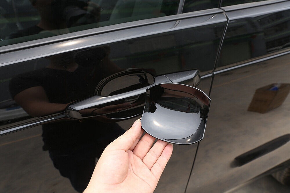 Outer Door Handle Bowl Cover Trim Gloss black For Land Rover Discovery 2017-2025