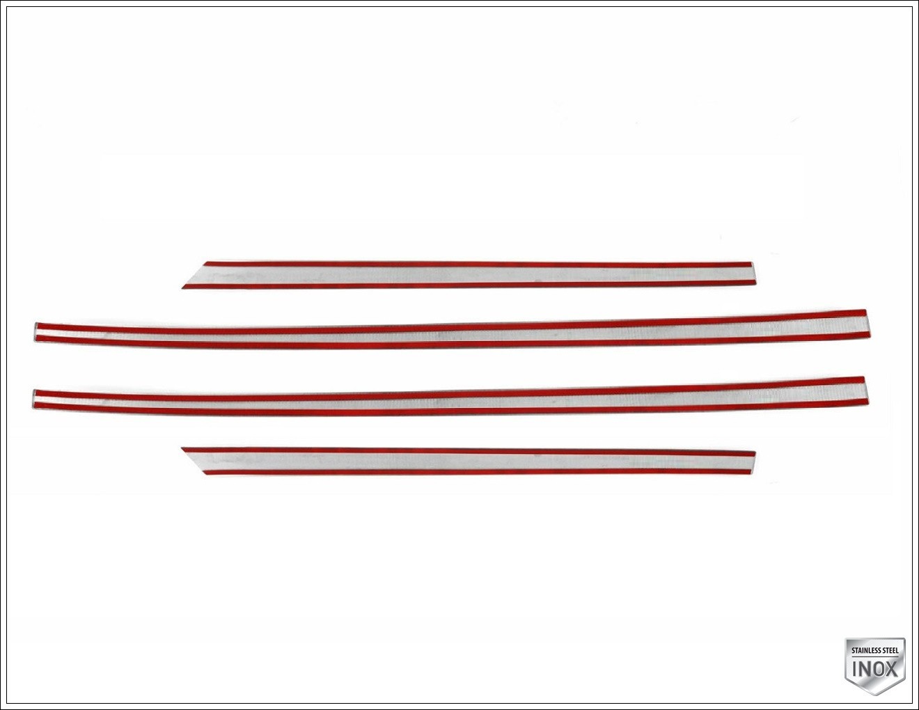 FOR HONDA PILOT 2009 TO 2015 CHROME SIDE DOOR MOLDING TRIM 4 PCS S.STEEL