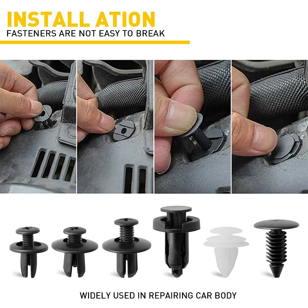 Bumper Fender Hood Moulding Side Garnish Grille Retainer Clip For Honda 100 PCS