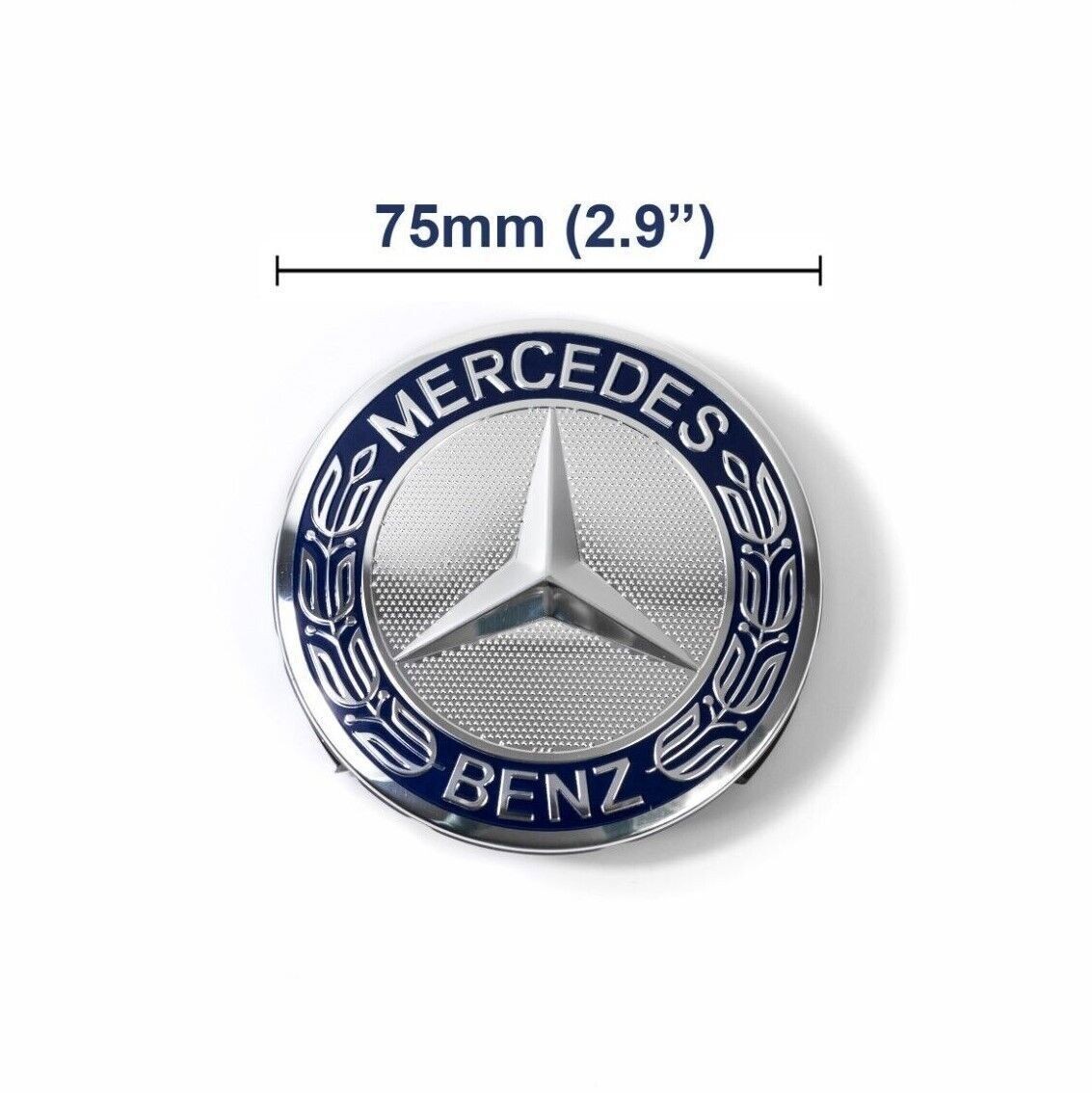 4pcs For Mercedes Dark Blue Wheel Center Hubcaps Emblem Rim Cap Set 75mm NEW