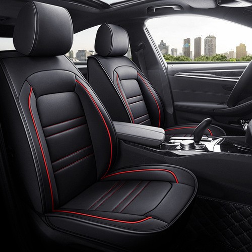For Jeep Car Seat Cover 5-Seats Full Set PU Leather Front & Rear Deluxe Cushion