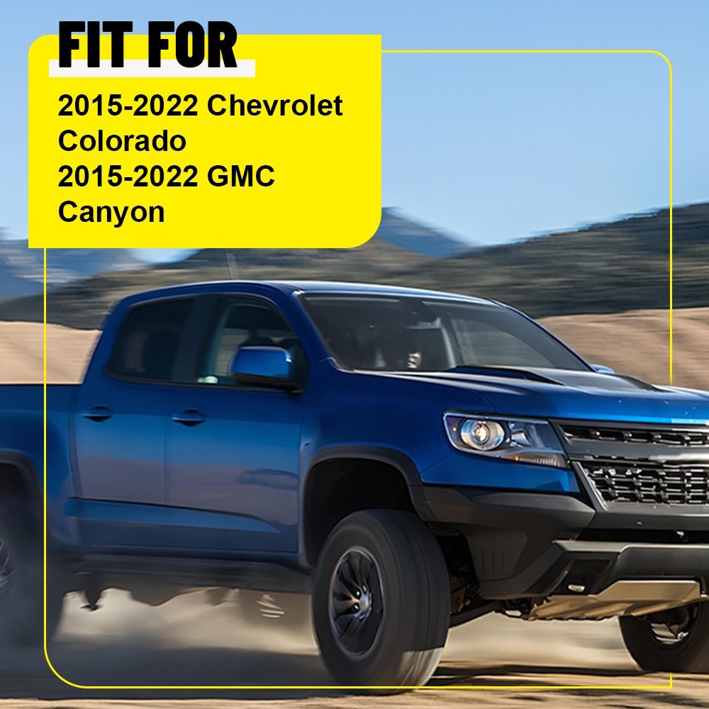 4X Side B Pillar Door Trim Cover Black For 2015-2022 Chevy Colorado & GMC Canyon