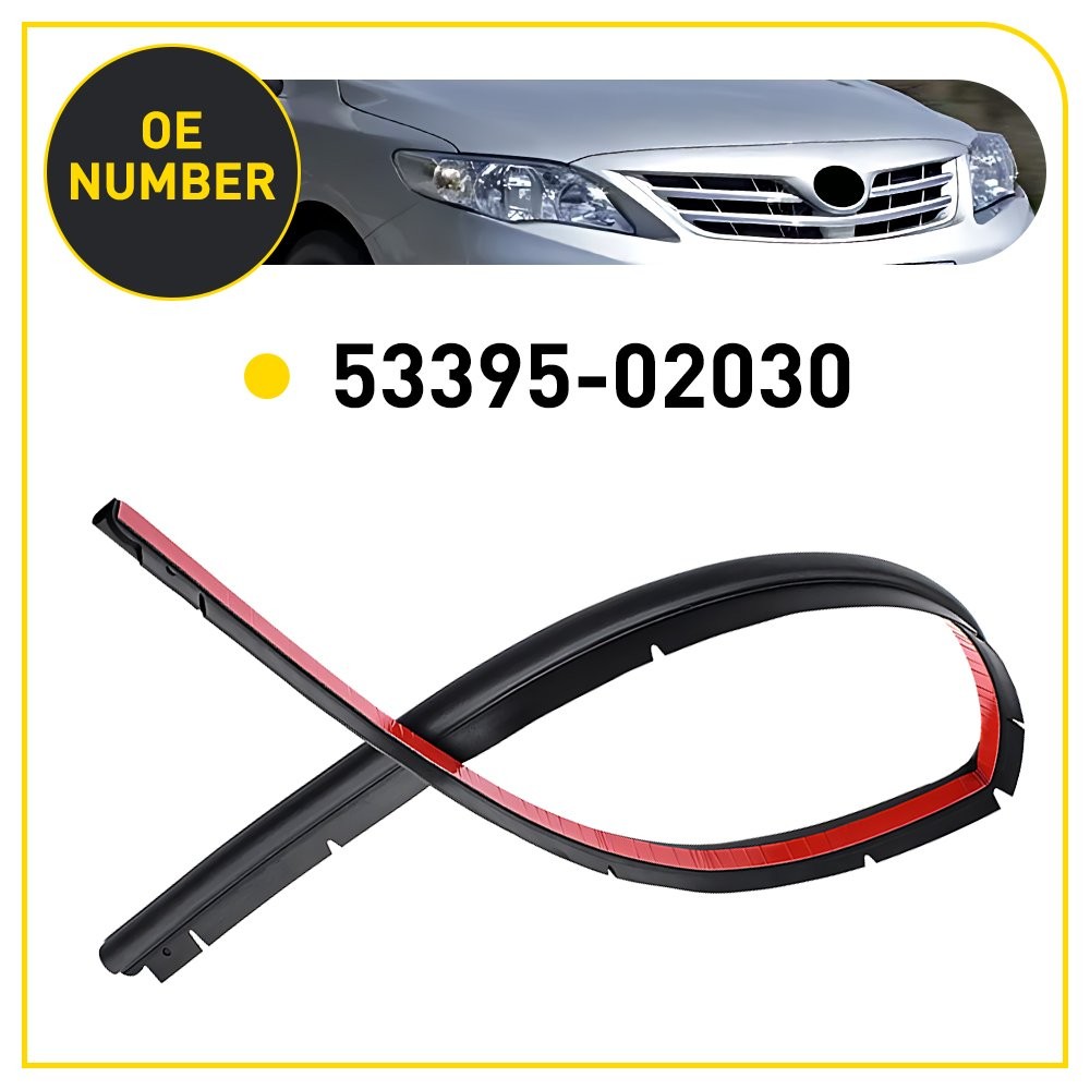 Hood to Front End Bumper Panel Seal Strip For Toyota Corolla 2007-2013 1-5SET