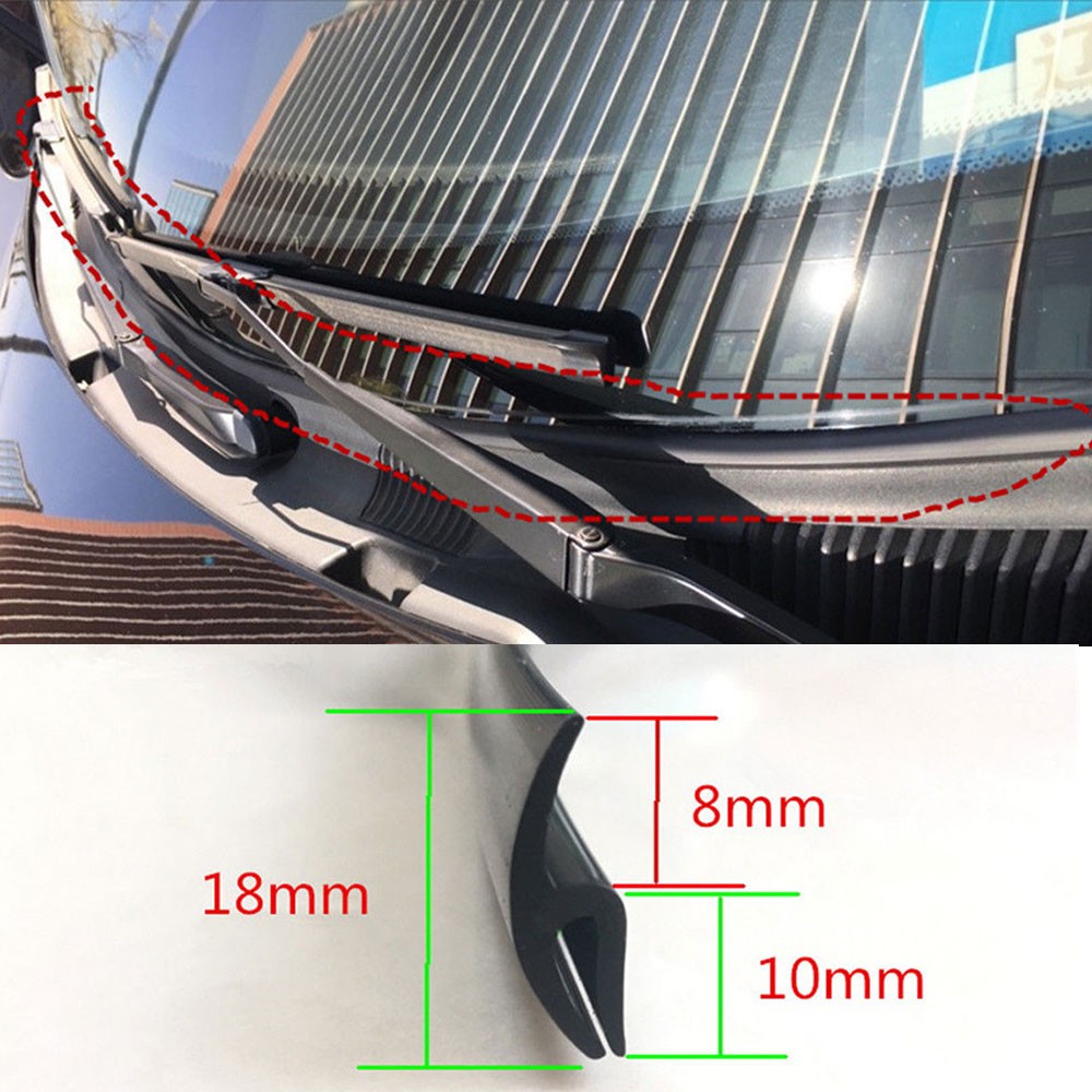 5.6FT Car Rubber Seal Under Front Windshield Panel Sealed Trim Moulding Strips