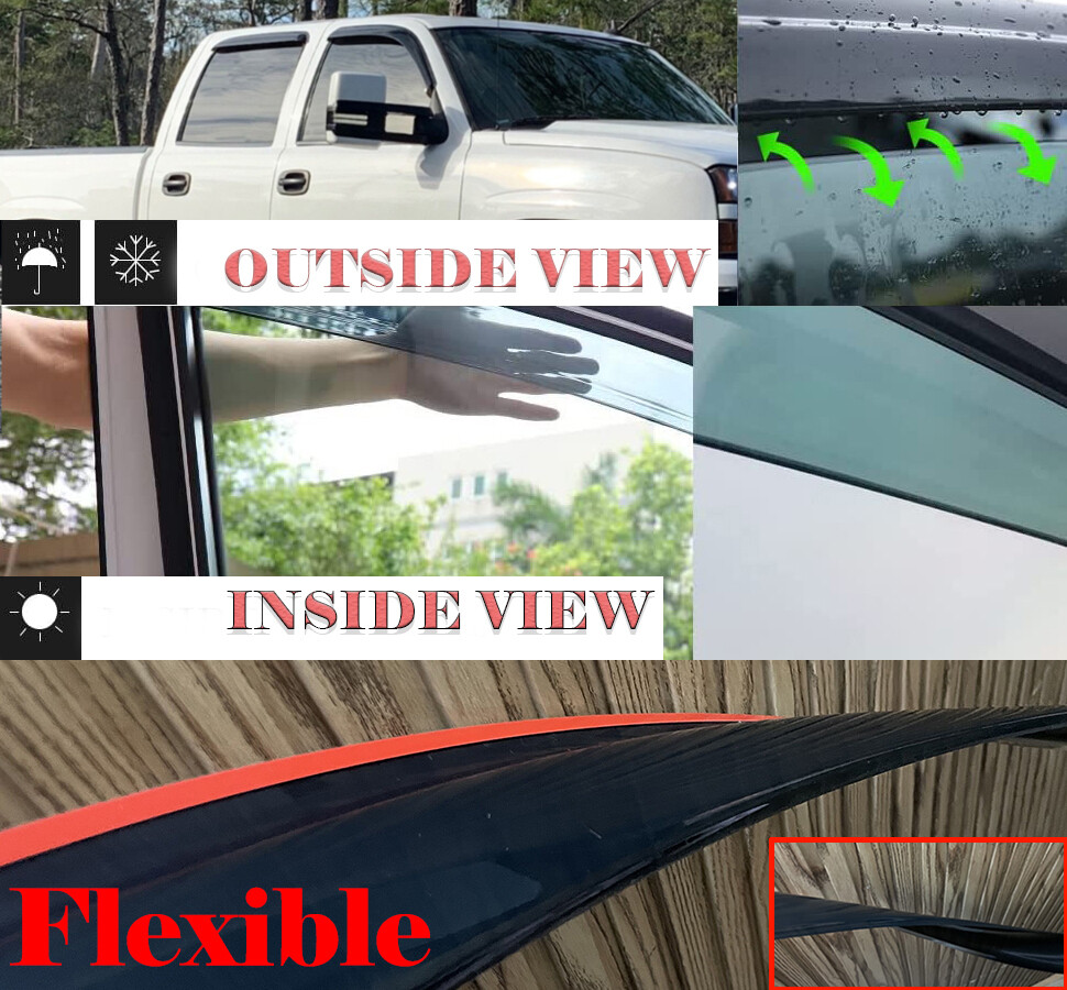 Fit 2005-2012 Nissan Pathfinder Acrylic Window Visors Vent Sun Rain Guard Shade