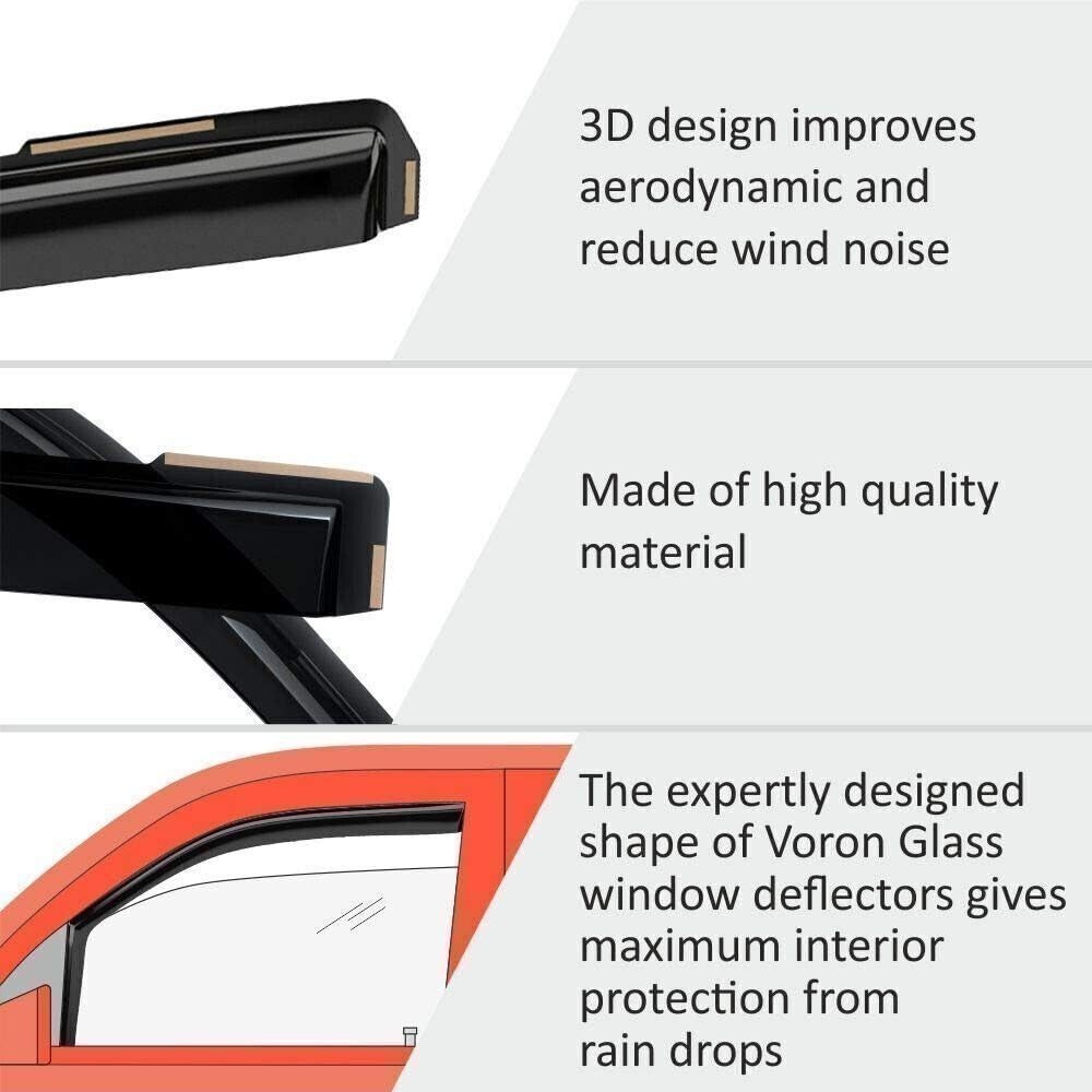 For Ford Focus 2012-2018 In-Channel Window Visors Vent Sun Rain –US