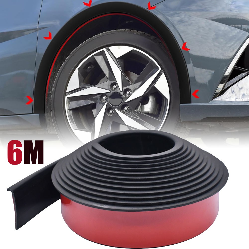 6M For Toyota Accessories Rubber Wheel Arch Trim Fender Flares Edge Protect Trim