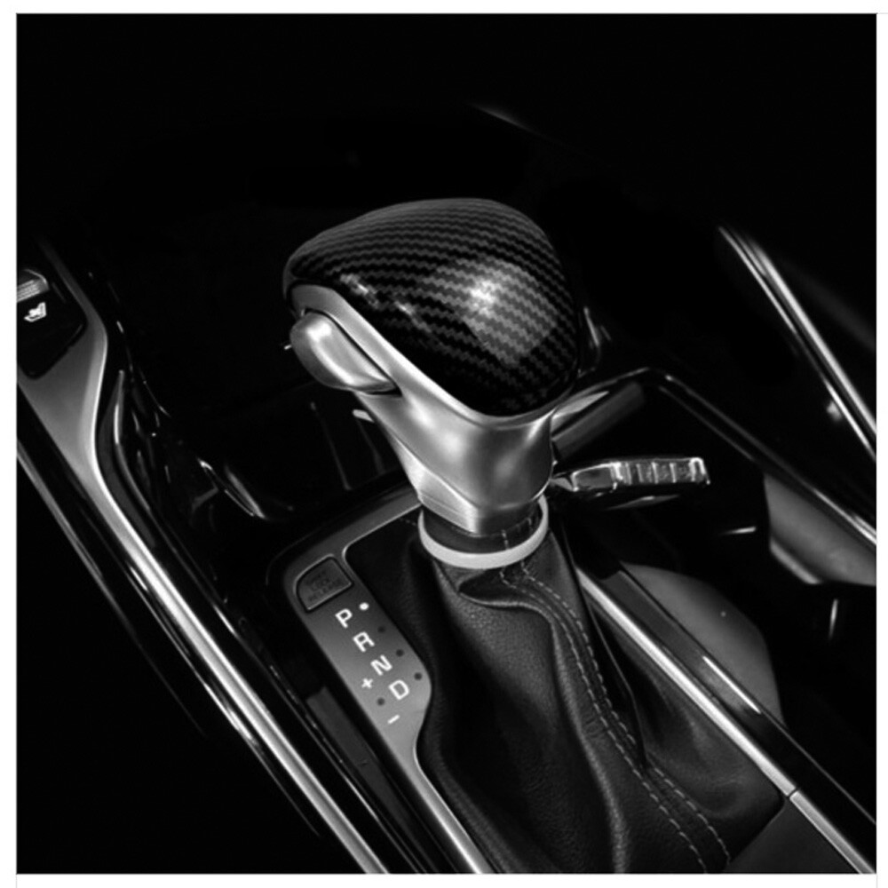 Carbon Fiber ABS Gear Shift Knob Lever Cover Trim For Kia Telluride Forte Seltos