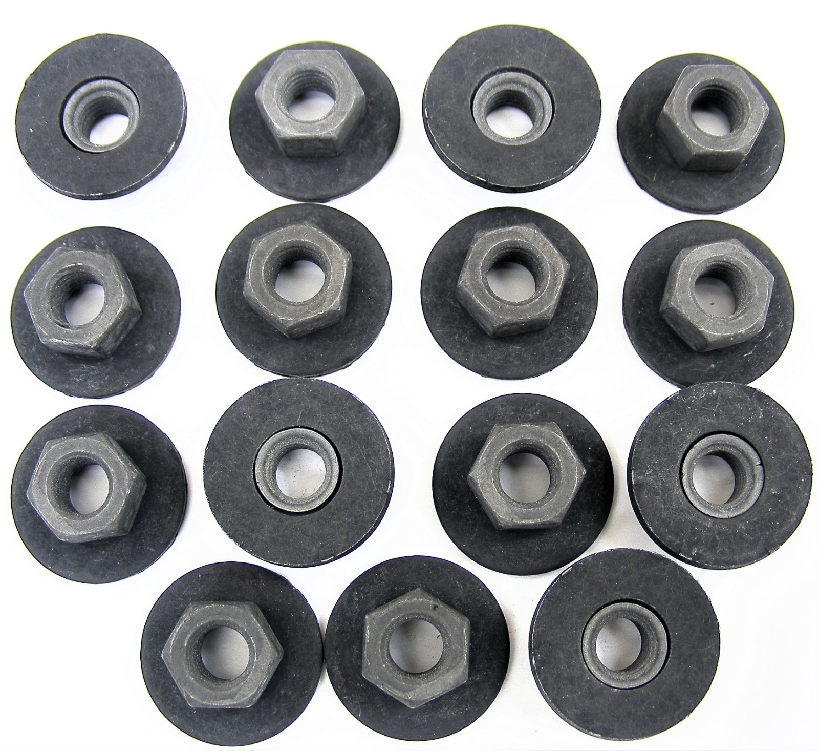 TOYOTA 8mm Nuts- M8-1.25 Thread- 13mm Hex- 24mm Spinning Washer- 15 nuts- #189