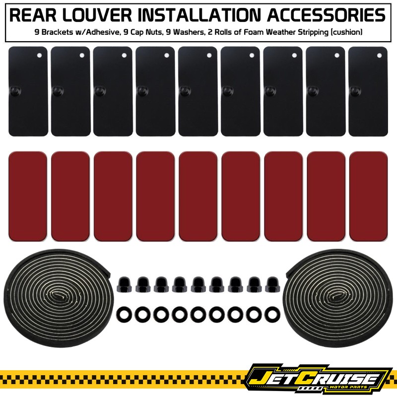 Fits 16-24 Chevy Camaro IKON Type Rear Window Louver Sun Shade Cover ABS
