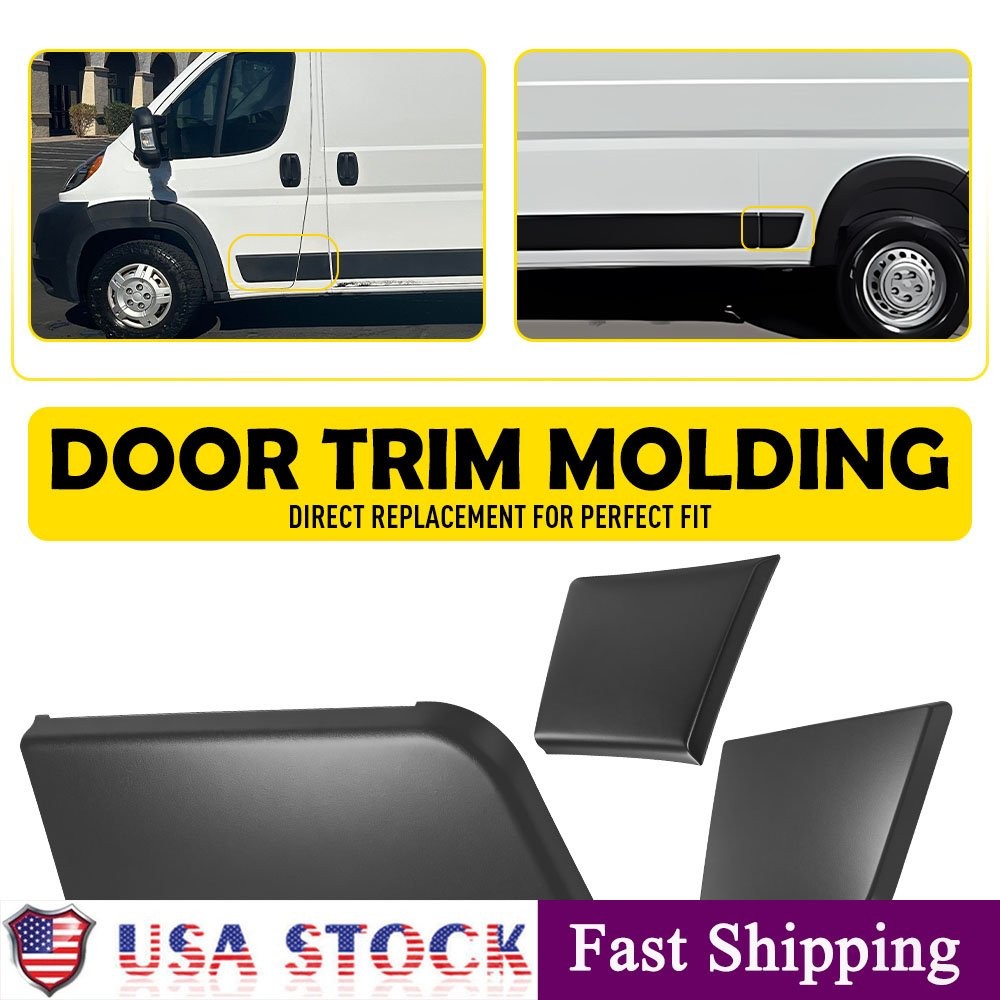 Left Front Rear Lower Door Molding Trim For 2014-18 Ram ProMaster 1500 2500 3500