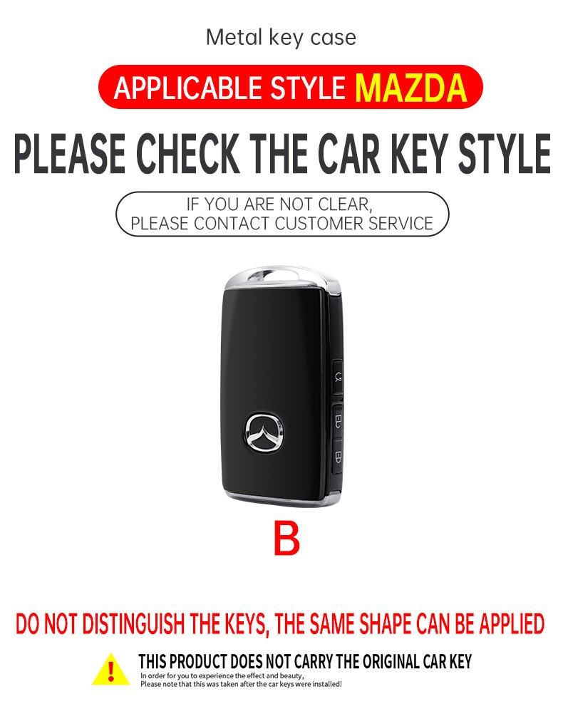 For Mazda 3 6 CX5 CX9 CX30 CX50 CX90 Key Fob Case Cover Key Chain Accessories