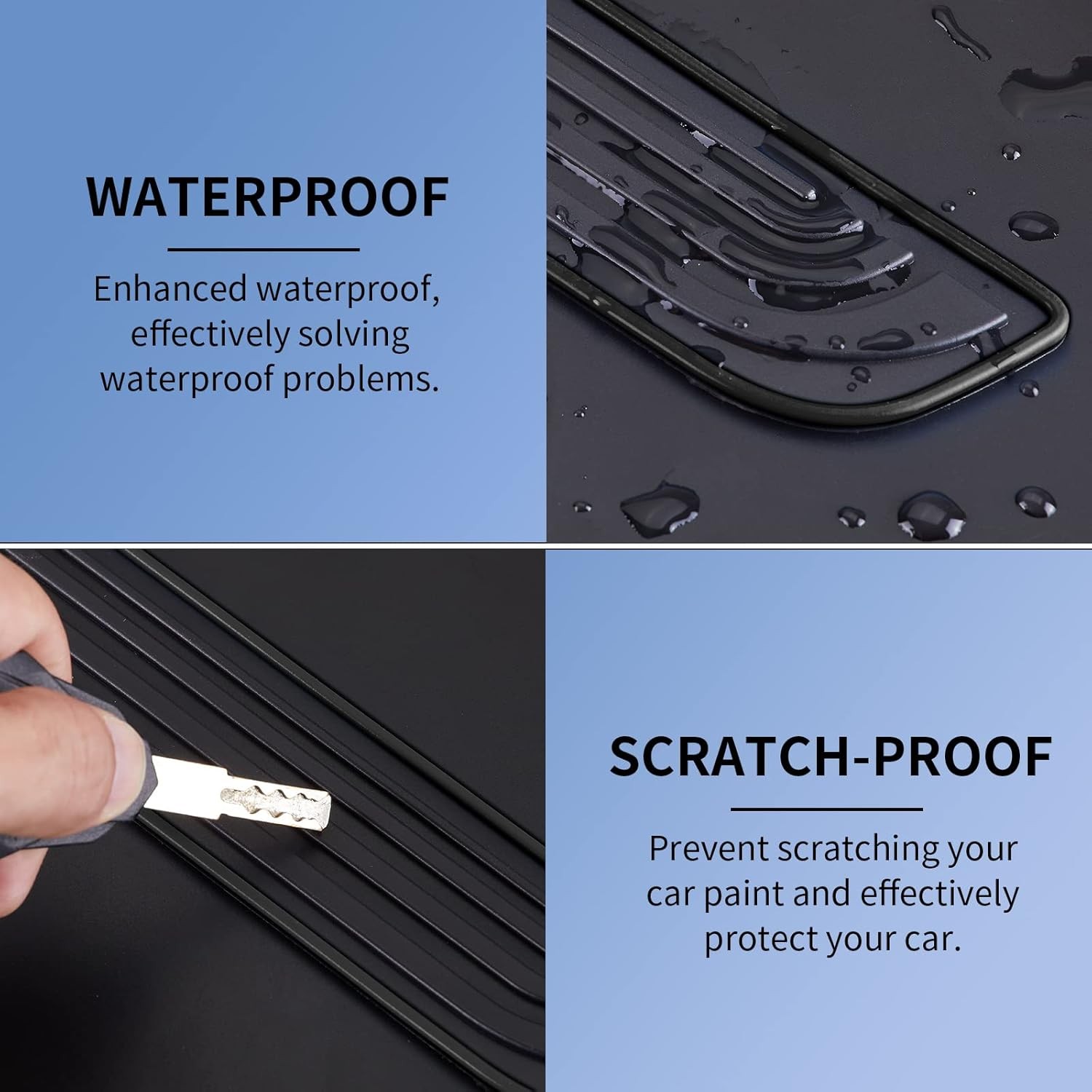 Anti-Scratch Door Sill Protector PVC Threshold Guards Kit Customized for Tesla