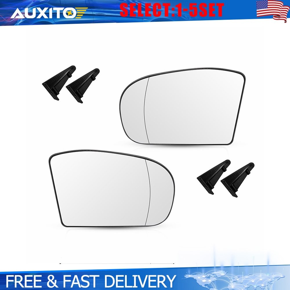 For Mercedes W211 E-Class 03-06 Heated Door Mirror Glass Driver Passenger 2-10X