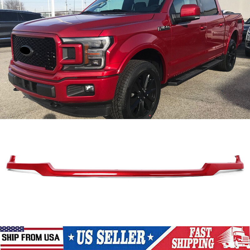 Rapid Red Front Bumper Cover Grille Upper Molding Trim For 2018-2020 Ford F-150
