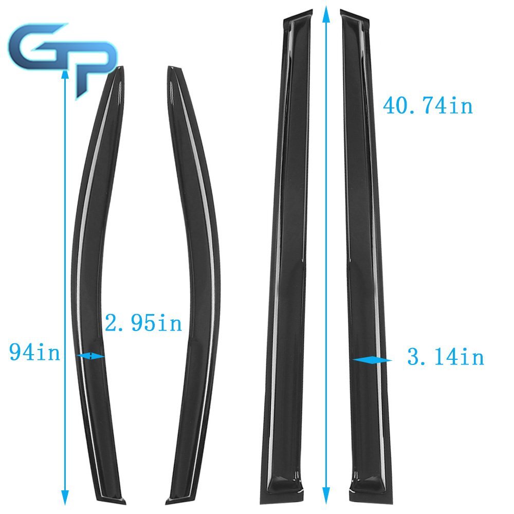 Window Visor For Toyota SIENNA 2011-2019 Sun Guard Rain Deflector Vent Shade