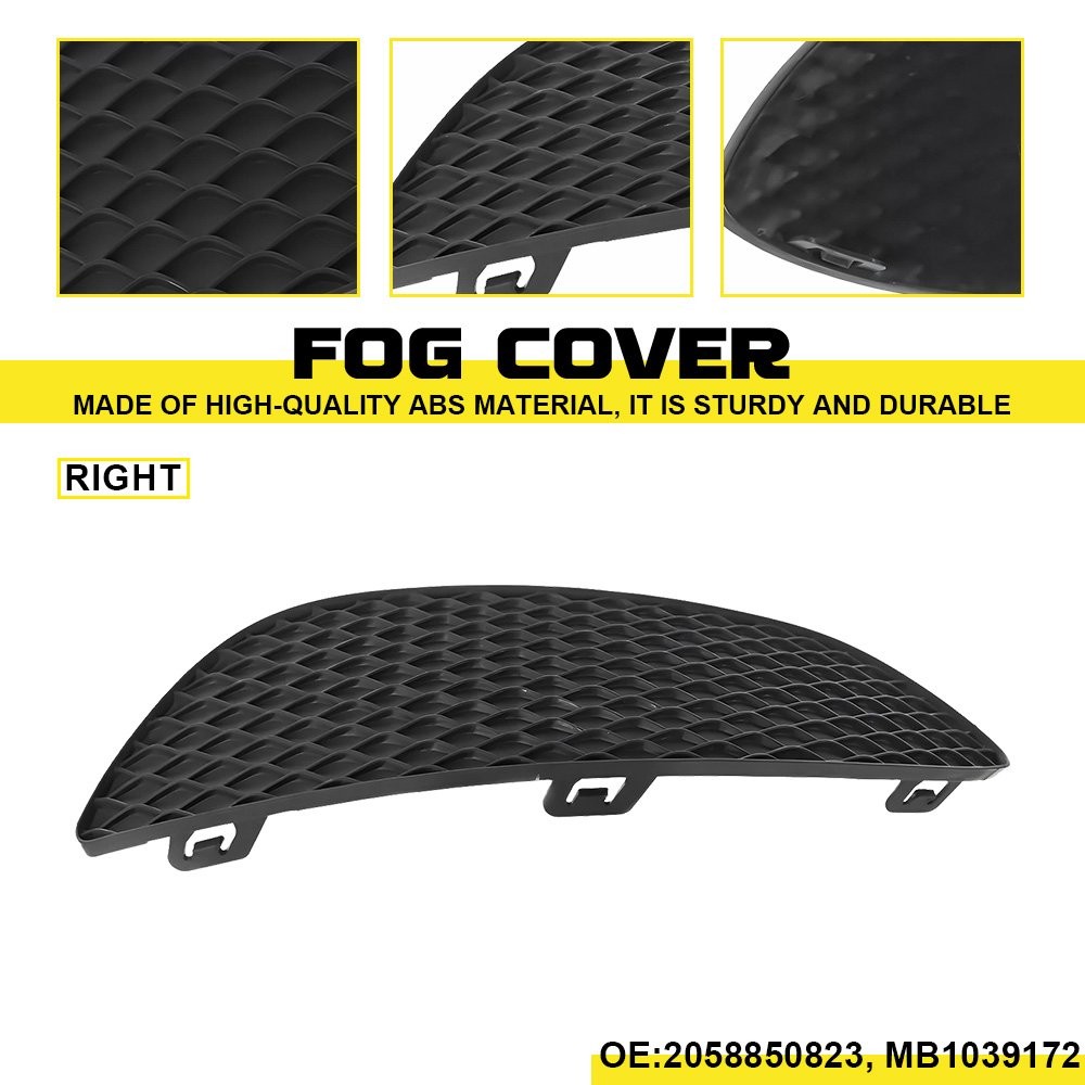 For 2015-2018 Mercedes-Benz C300 Front Fog Light Vent Grille Covers Trim RH Side