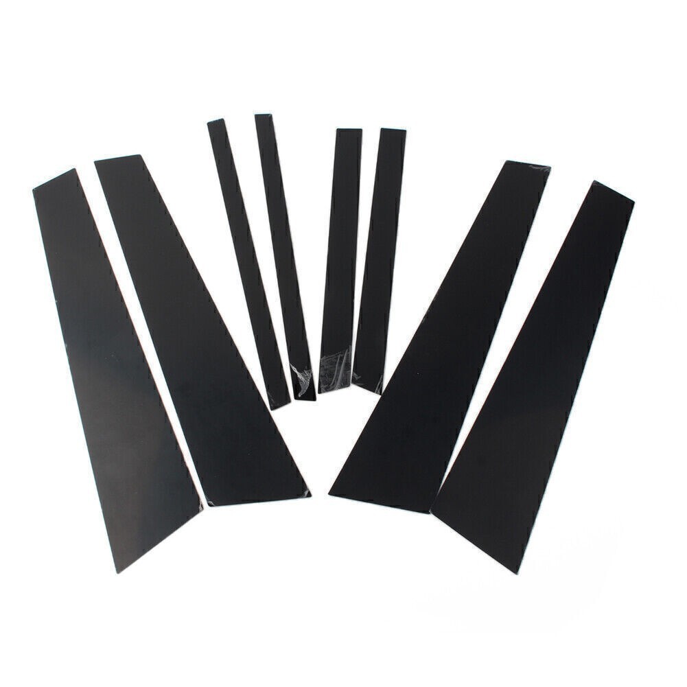 8 Pcs Car Bright Black Door Window Pillar Post Cover Trim For BMW X3 F25 2011-17