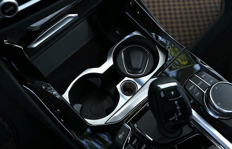 ABS Silver Middle Console Drinking Glass Trim 2PCS For BMW X3 G01 2018-2020 2024