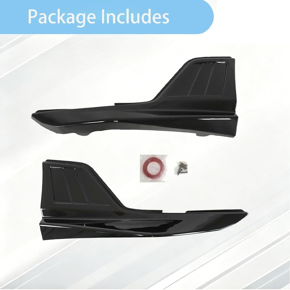 FOR 20-26 TOYOTA COROLLA LE XLE SE XSE GLOSS BLACK REAR BUMPER CORNER APRON SPAT